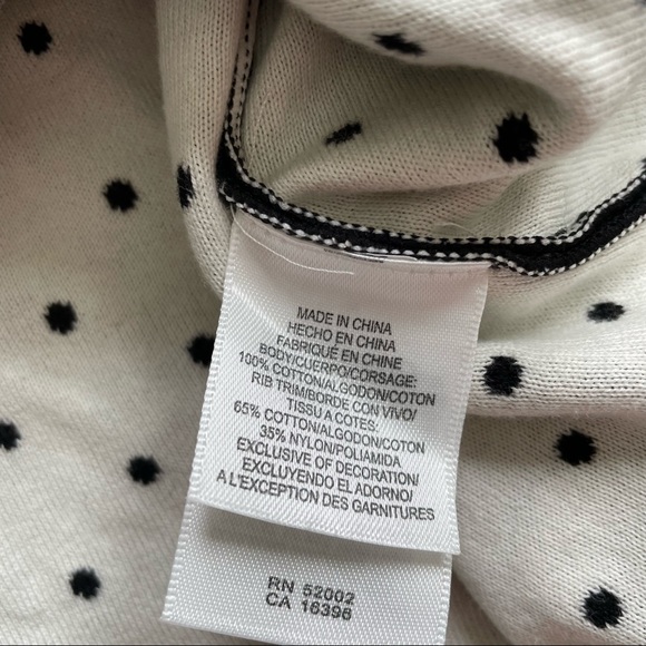 Liz Claiborne Black/White Polka Dot Cardigan - Picture 8 of 8